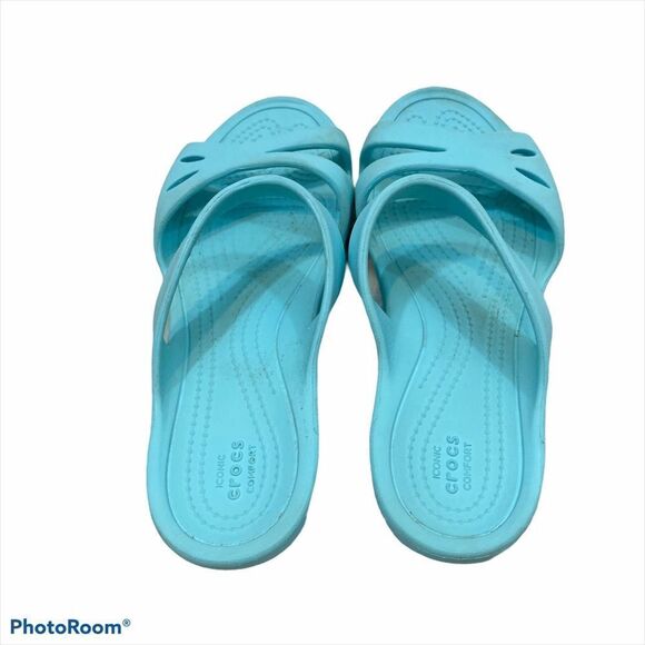 Ladies Crocs Kelli Sandals Pool Blue‎ Size 6 - Picture 10 of 11